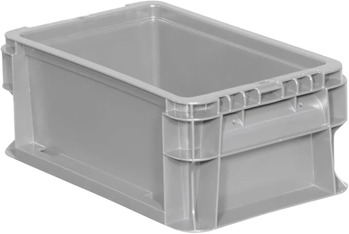 Buckhorn SW120705F101000 Plastic Straight Wall Storage Container Tote, Light by Akro-Mils