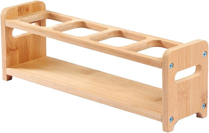 TOPINCN Rack Organizer, Storage Holder Seasoning Storage 4 Holes Shelf - Image 6