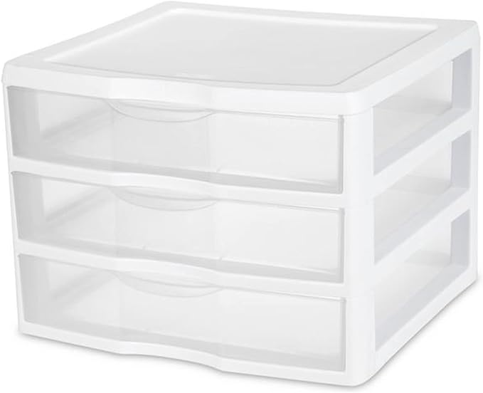 Sterilite 12-Pack Wide 3 Drawer Unit, Plastic Desktop Organizer - Image 4