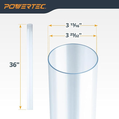 POWERTEC Clear PVC Pipe 4" x 36" Long, 4PK Plastic Tubing and 10PK Pipe Straps - Image 6