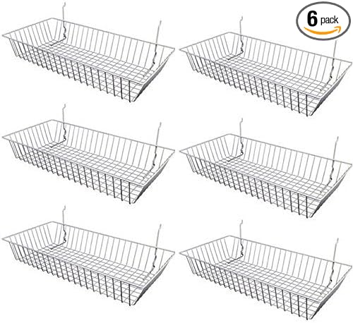 Only Hangers Wire Baskets for Gridwall, Slatwall or Pegboard by Only+Garment+Racks