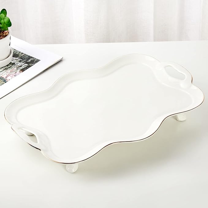 DUJUST Porcelain Serving Tray by DUJUST
