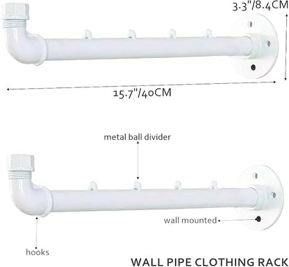 Industrial Wall Pipe Clothing Racks - Image 3