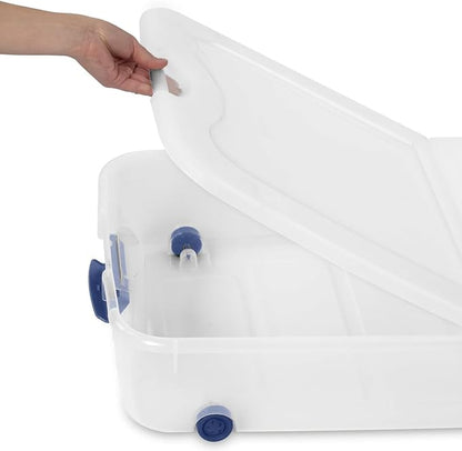 66 Quart Clear Underbed Storage Container, Stackable Bin - Image 9