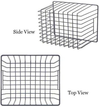 Slideep Wire Metal Basket Bin Storage Baskets Modern Farmhouse Food, Fruits - Image 6