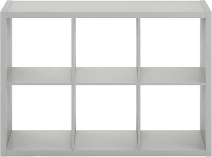 Furinno CUBICLE 6-Cube Book Shelf, Extra Thick Frame Bookshelf, Light Grey | - Image 12