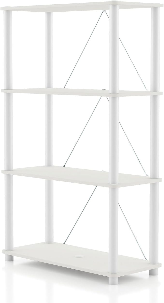 Homes: Inside + Out Apexa Modern 4-Tier Wide Shelving Units, Collectibles by HOMESInsideOut
