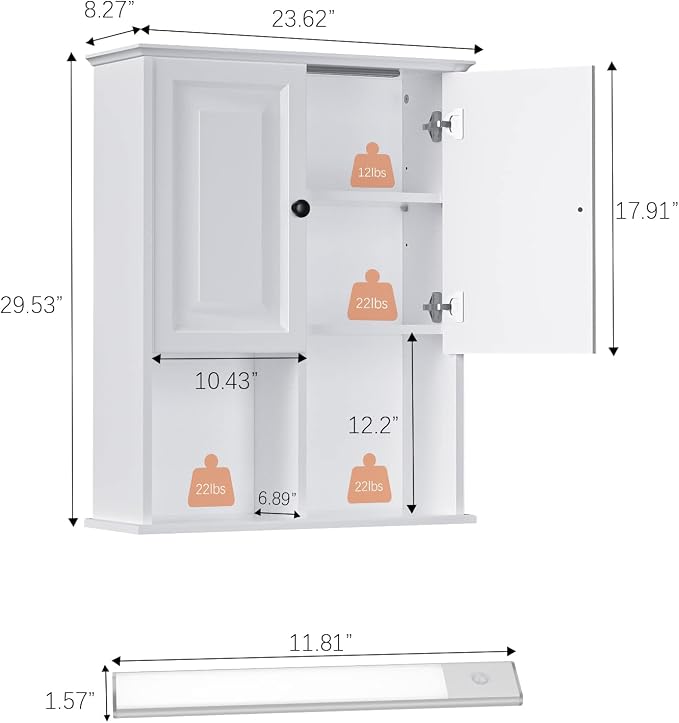 HAIOOU Bathroom Wall Cabinet - Image 3