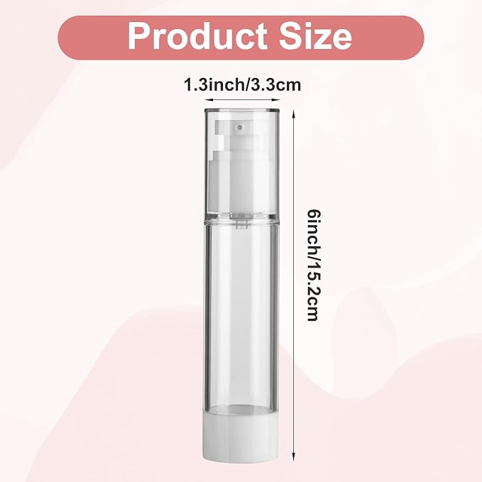 28 Pack Airless Pump Bottles 1.7 oz Travel Size Pump Bottle Lotion Container - Image 2