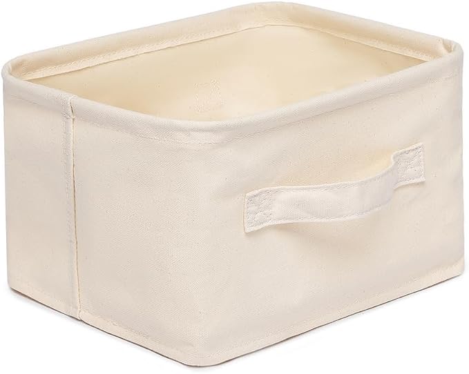 Foldable Storage Bins with Lids Cotton Canvas Rectangular Storage Box Ideal - Image 6