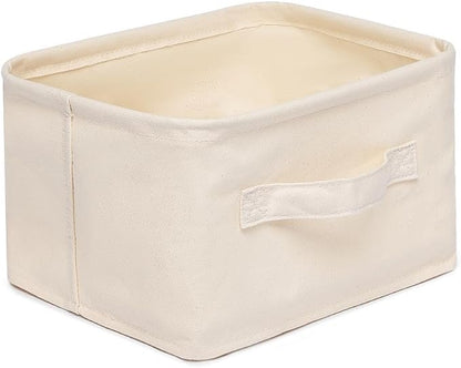 Foldable Storage Bins with Lids Cotton Canvas Rectangular Storage Box Ideal - Image 6