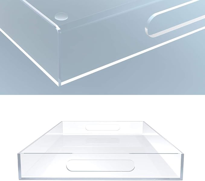 Clear Acrylic Serving Tray for Vanity, Food and Décor - Image 2