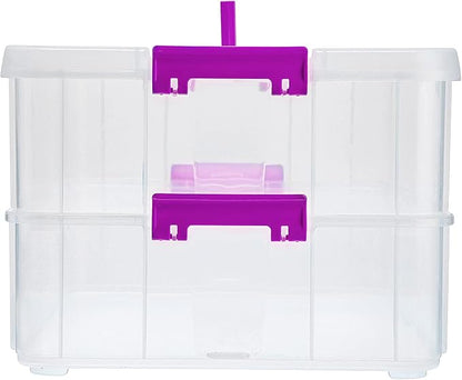 BTSKY 2 Layer Stack & Carry Box, Plastic Multipurpose Portable Storage - Image 7