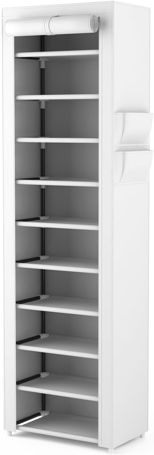 VTRIN Vertical Narrow Shoe Rack Organizer Tall Shoe Rack - Image 8