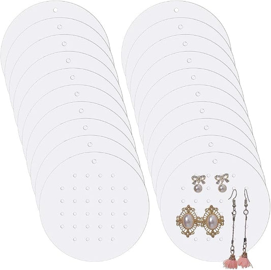 GOMAKERER 20 Pcs Acrylic Earring Display Cards, 32 Holes Portable Stud Earrings by GOMAKERER