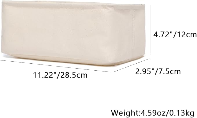 Foldable Storage Bins with Lids Cotton Canvas Rectangular Storage Box Ideal - Image 2