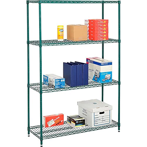 Nexel Economy Wire Shelving Starter Unit, 4 Tier, x 36"L, x 74"H - Image 11