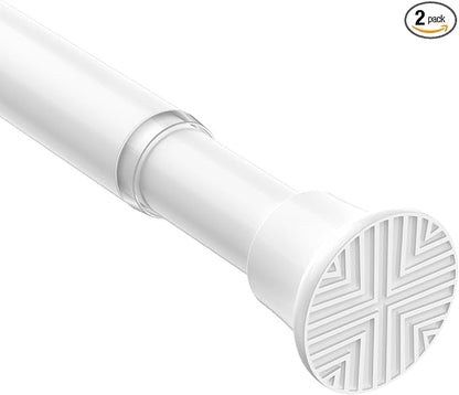 Spring Tension Curtain Rod 24-46 inch, Adjustable Expandable Tension Curtain by SISELBATensionCurtainRod