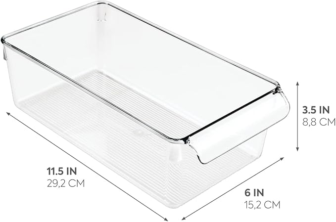 iDesign Linus Plastic Fridge and Freezer Storage Organizer Bin - Image 2