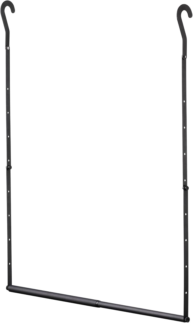 Hanging Closet Rod, Hanging Clothes Organizer, Adjustable, 1 Pack | Metal by DwelSpire