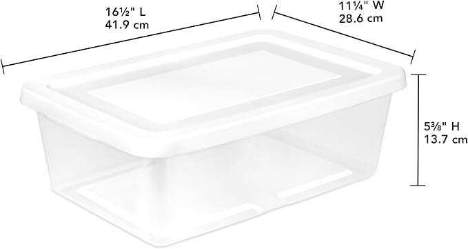Sterilite 12-Pack Clear Storage Box, Stackable Container Bins - Image 3