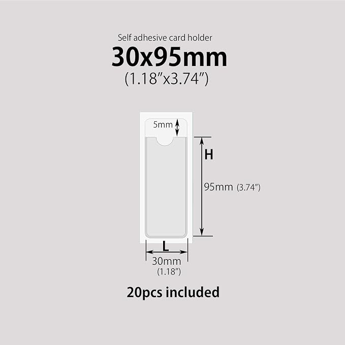 Clear Adhesive Pockets Sleeves, Plastic Self Adhesive Label Holders Pockets - Image 2