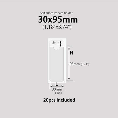 Clear Adhesive Pockets Sleeves, Plastic Self Adhesive Label Holders Pockets - Image 2
