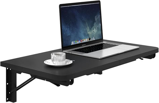 TEAMIX Wall Mounted Folding Table, Drop Leaf Dining Table by TEAMIX