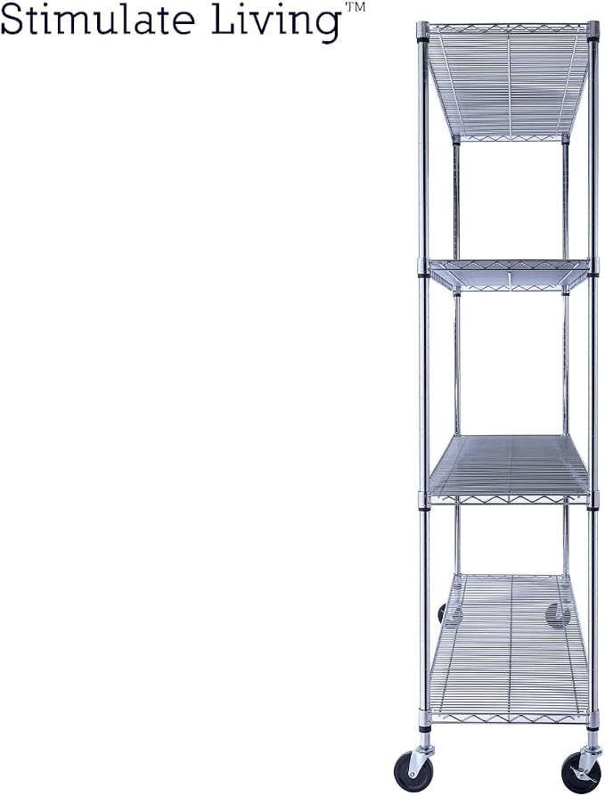 60"x18"x72" Prime Heavy Duty Chrome 4-Tier Wire Shelving NSF 3200 LBS MAX - Image 8