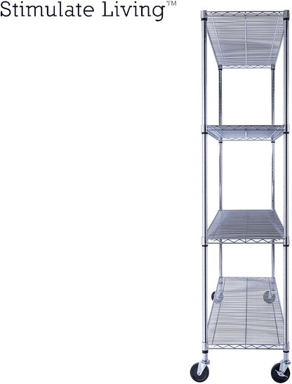 60"x18"x72" Prime Heavy Duty Chrome 4-Tier Wire Shelving NSF 3200 LBS MAX - Image 8