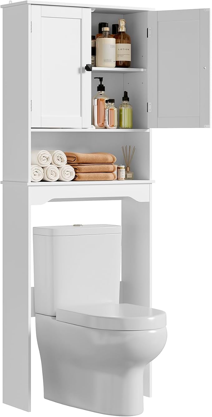 RRX Over The Toilet Storage Cabinet, Bathroom Above Organizer | Free Standing - Image 9
