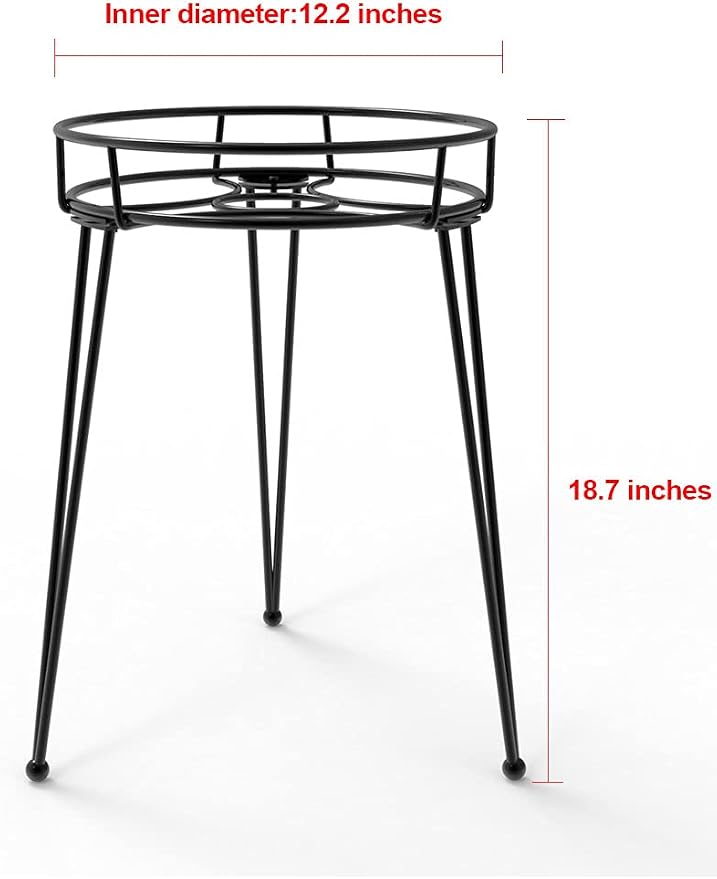 Midcentury Modern Metal Potted Plant Stand 18.7 inches Tall Flower Pot Holder - Image 2