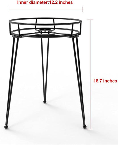Midcentury Modern Metal Potted Plant Stand 18.7 inches Tall Flower Pot Holder - Image 2