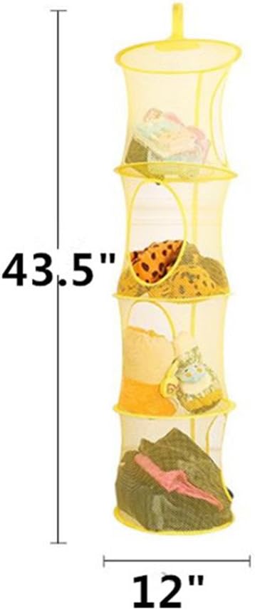 4 Tier Storage Organizer, 43.5 x12 Inch Hanging Mesh Storage Basket - Image 3