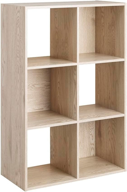 Whitmor 6 Cube Bookcase Storage Organizer, 3 Tier Stackable MDF Bookshelf - Image 6
