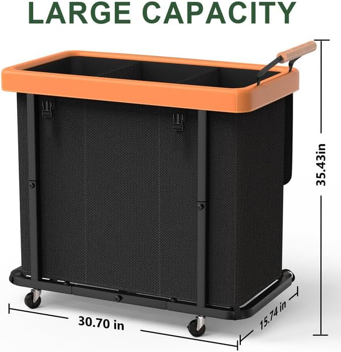 230L Extra Large Fashion Laundry Sorter 3 Section - Image 6