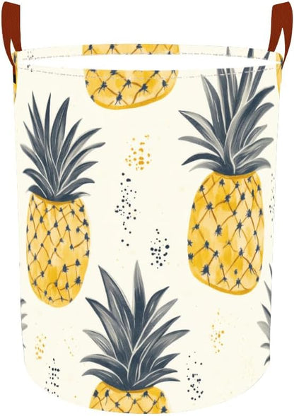 Laundry Baskets 15.7x19.7 Inch Pineapple Tropical Design Collapsible Laundry by Wdesyadms
