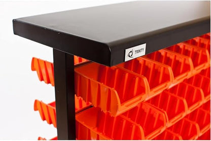 TRINITY 7-Tier Dual-Sided Rolling Bin Rack, 330 Pound Capacity, Includes 94 - Image 5
