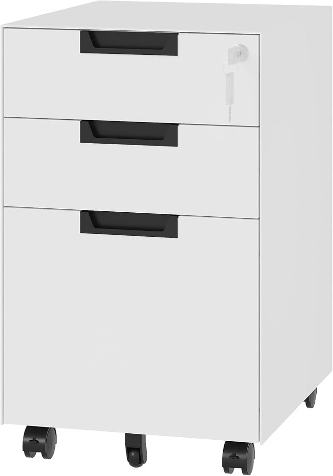 3 Drawer Vertical File Cabinets, Mobile Filling Cabinet by Fesbos