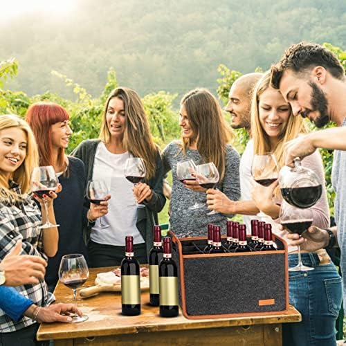 2 Pack 12 Bottle Wine Tote Bag, Insulated Thermal Padded Wine Carrier Tote - Image 6