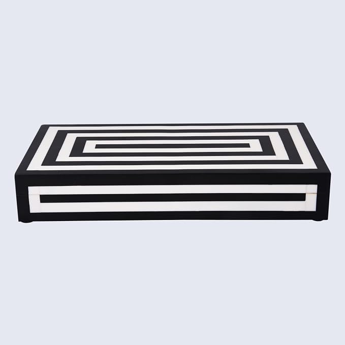 Handicrafts Home Large Decorative Storage Box 12x6– Coffee Table Organizer Box - Image 4
