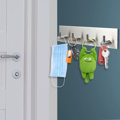 Picowe Key Holder for Wall Decorative, Adhesive Stainless Steel Key Hooks - Image 4