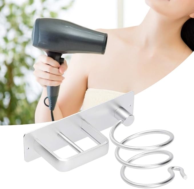 Aluminum Wall Mount Hair Care Hot Styling Tool Storage Organizer Shower Caddy - Image 4