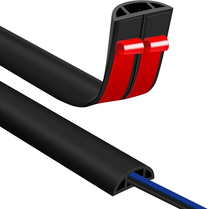 Floor Cord Covers for Wires 20FT Cable Hider Wire Coverr Self Adhesive Cord by JAHOMFAI