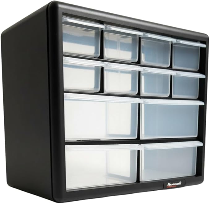 Homak 12-Drawer Parts Organizer, HA01012001 by HMC+Holdings+LLC+-+Homak