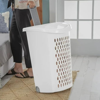Wheeled Laundry Hamper with Handle - Image 7