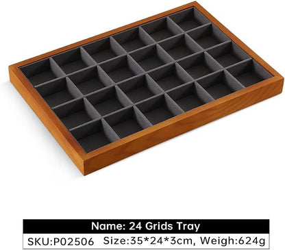 Earring Storage Tray, Wood Jewelry Organizer Tray, Premium Wood Earring Display - Image 3