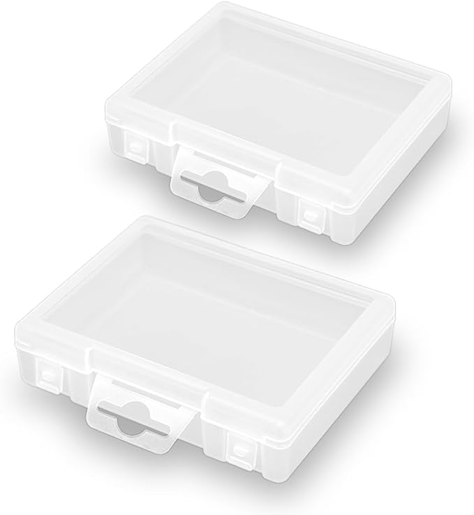 2 Pack Rectangle Plastic Frosted Storage Containers Box, Polypropylene Box by FarmerMani