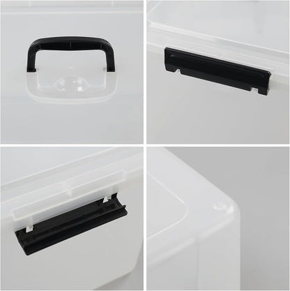 4-Pack 17.5 Quart Clear Storage Box, Plastic Storage Bins - Image 3