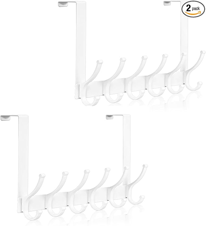 Optish Door Hooks for Hanging, Over The Door Towel Racks for Bathroom, Coat by Optish